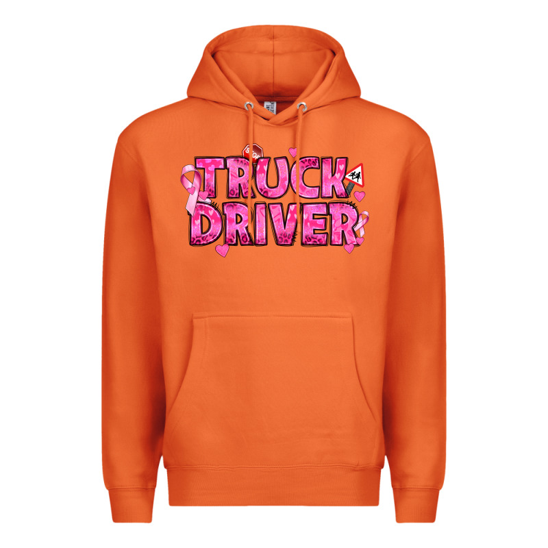 Breast Cancer Truck Driver Premium Hoodie by texasbilliewilder | Teevron