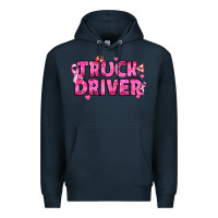 Navy Breast Cancer truck driver Premium Hoodie - texasbilliewilder
