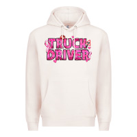 Pale Pink Breast Cancer truck driver Premium Hoodie - texasbilliewilder