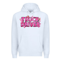 White Breast Cancer truck driver Premium Hoodie - texasbilliewilder