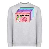 Heather Grey too many tabs Heavyweight Sweatshirt - MaliasSmallBusiness