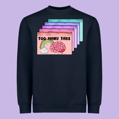 Too Many Tabs Heavyweight Sweatshirt Designed By Maliassmallbusiness