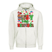 Oatmeal Heather too busy being hermosa Zipper Hoodie - LillyAllenDesigns