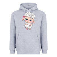 Heather Grey cute sheep Heavyweight Hoodie - texasbilliewilder