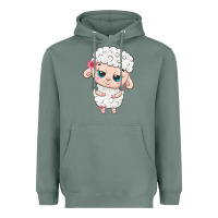 Sage cute sheep Heavyweight Hoodie - texasbilliewilder