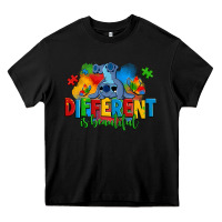Black different is beautiful autism stitch Heavy Core Tee - Zillion Design Studio