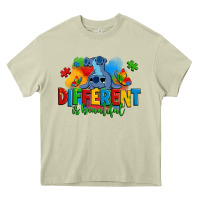 Mossy different is beautiful autism stitch Heavy Core Tee - Zillion Design Studio