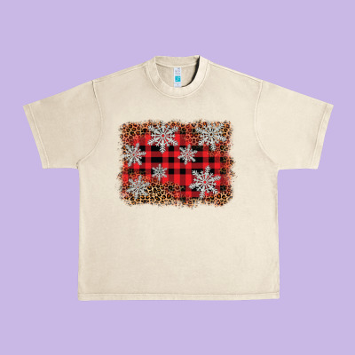 Snowflake Background Urban Heavy Tee Designed By Barkaloodesign