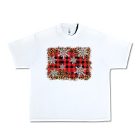 White snowflake background Urban Heavy Tee - BarkalooDesign