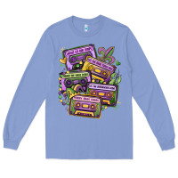 Colony Blue mardi gras cassette tapes Long Sleeve Tee - MaliasSmallBusiness