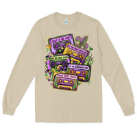 Mushroom mardi gras cassette tapes Long Sleeve Tee - MaliasSmallBusiness