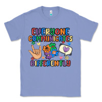 Colony Blue everyone communicates differently Classic Tee - MaliasSmallBusiness