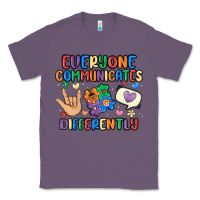 Lavender everyone communicates differently Classic Tee - MaliasSmallBusiness