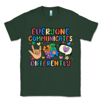 Sports Green everyone communicates differently Classic Tee - MaliasSmallBusiness