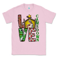Bubblegum Pink Love Come Down Classic Tee - CowhideDigitalArt