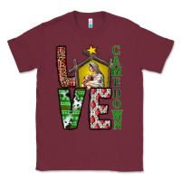 Burgundy Love Come Down Classic Tee - CowhideDigitalArt