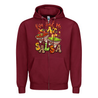 Burgundy you had me at salsa Zipper Hoodie - LillyAllenDesigns