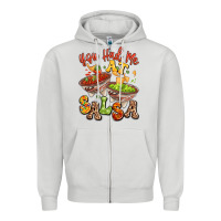 Dove Grey you had me at salsa Zipper Hoodie - LillyAllenDesigns