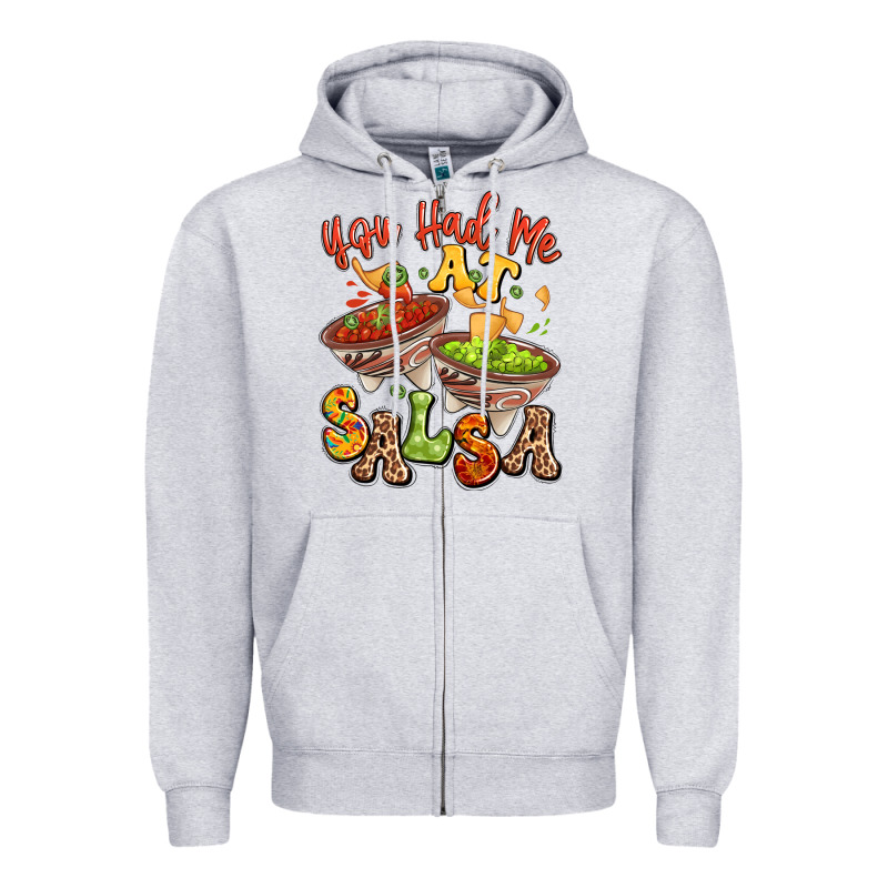 You Had Me At Salsa Zipper Hoodie by LillyAllenDesigns | Teevron