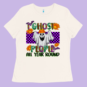 I Ghost People All Year Round Ladies Tee Designed By Texasbilliewilder