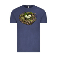Vintage Denim Bird Nest With Eggs Vintage Tee - LillyAllenDesigns