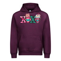 Mauve Wine xoxo coffee cups Urban Hoodie - OliviaCreatesArt