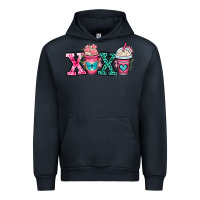 Navy xoxo coffee cups Urban Hoodie - OliviaCreatesArt