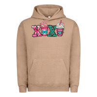 Pigment Burro xoxo coffee cups Urban Hoodie - OliviaCreatesArt