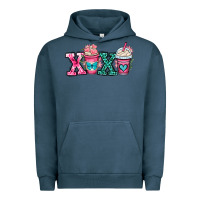 Pigment Midnight Navy xoxo coffee cups Urban Hoodie - OliviaCreatesArt