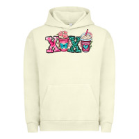 Pigment Pistachio xoxo coffee cups Urban Hoodie - OliviaCreatesArt