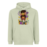 Matcha mardi gras mama afro messy bun Heavyweight Hoodie - texasbilliewilder