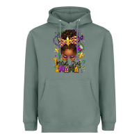 Sage mardi gras mama afro messy bun Heavyweight Hoodie - texasbilliewilder