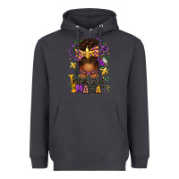 Smoke mardi gras mama afro messy bun Heavyweight Hoodie - texasbilliewilder