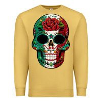 Antique Gold Mexican Skull Premium Sweatshirt - texasbilliewilder