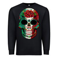 Black Mexican Skull Premium Sweatshirt - texasbilliewilder