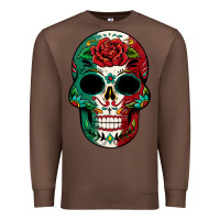 Chestnut Mexican Skull Premium Sweatshirt - texasbilliewilder