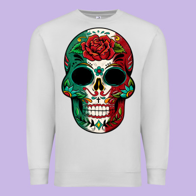 Mexican Skull Premium Sweatshirt Designed By Texasbilliewilder