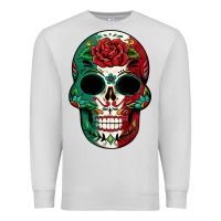 Dove Grey Mexican Skull Premium Sweatshirt - texasbilliewilder