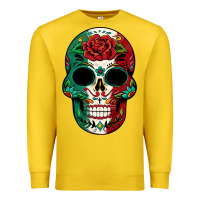 Lemon Mexican Skull Premium Sweatshirt - texasbilliewilder