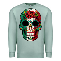 Seafoam Mexican Skull Premium Sweatshirt - texasbilliewilder