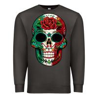 Smoke Mexican Skull Premium Sweatshirt - texasbilliewilder