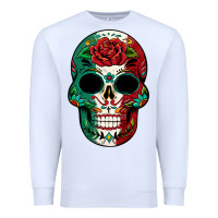 White Mexican Skull Premium Sweatshirt - texasbilliewilder