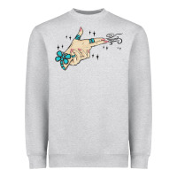 Heather Grey western turquoise gun hand Heavyweight Sweatshirt - MaliasSmallBusiness