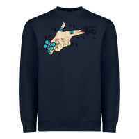 Navy western turquoise gun hand Heavyweight Sweatshirt - MaliasSmallBusiness