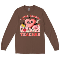 Chestnut cupid's favorite teacher Long Sleeve Tee - MaliasSmallBusiness
