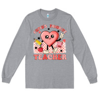 Heather Grey cupid's favorite teacher Long Sleeve Tee - MaliasSmallBusiness