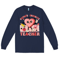 Navy cupid's favorite teacher Long Sleeve Tee - MaliasSmallBusiness