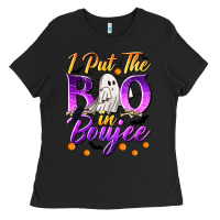 Black I Put The Boo In Boujee Ladies Tee - texasbilliewilder