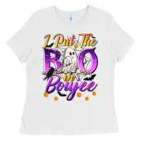 White I Put The Boo In Boujee Ladies Tee - texasbilliewilder