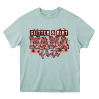Arona glitter and dirt mama of both girls Heavy Core Tee - Zillion Design Studio